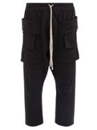 Matchesfashion.com Rick Owens Drkshdw - Creatch Flap-pocket Cotton-blend Cropped Trousers - Mens - Black
