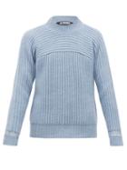 Matchesfashion.com Jacquemus - Louis Ribbed Merino Wool Sweater - Mens - Light Blue
