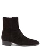 Matchesfashion.com Amiri - Stack Suede Boots - Mens - Black