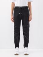Balmain - Biker Panelled Jersey Track Pants - Mens - Black