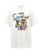 Balenciaga - X The Simpson Printed Cotton-jersey T-shirt - Mens - White