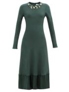Matchesfashion.com Ssone - Chase Crystal-appliqu Dress - Womens - Khaki