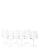 Matchesfashion.com The Wolseley Collection - Set Of Six Bevelled Crystal Wine Glasses - Clear