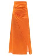Eres - Pplum Cotton-jersey Sarong - Womens - Orange