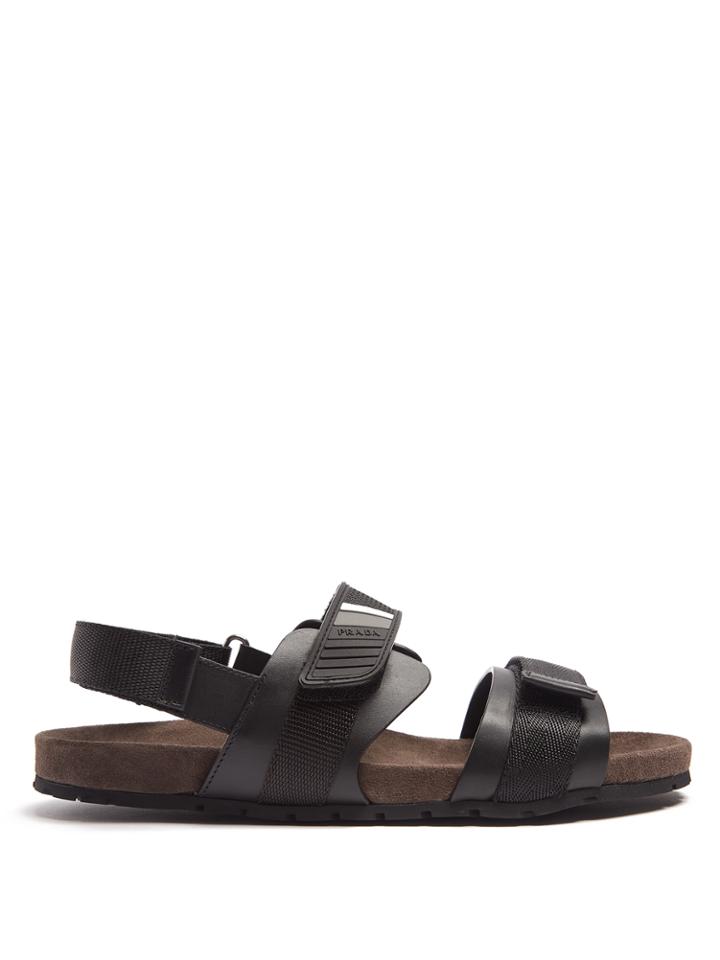 Prada Multi-strap Leather Sandals