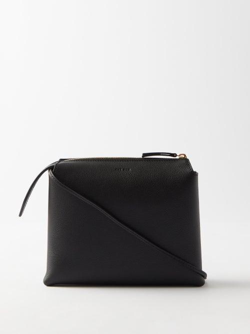 The Row - Nu Twin Grained-leather Cross-body Bag - Womens - Black
