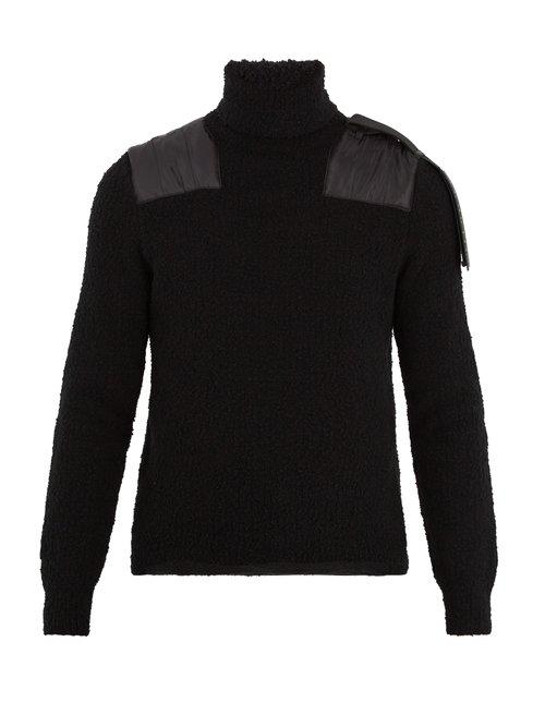 Matchesfashion.com Moncler - X Craig Green Roll Neck Wool Blend Sweater - Mens - Black