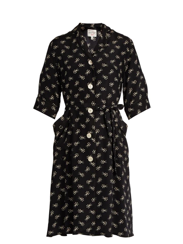 Hvn Cassie Harley's Comet-print Silk Kimono