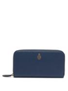 Matchesfashion.com Mark Cross - Gerald Grained-leather Continental Wallet - Mens - Navy