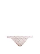 Matchesfashion.com Heidi Klein - Geometric Print Technical Cloqu Bikini Briefs - Womens - Pink