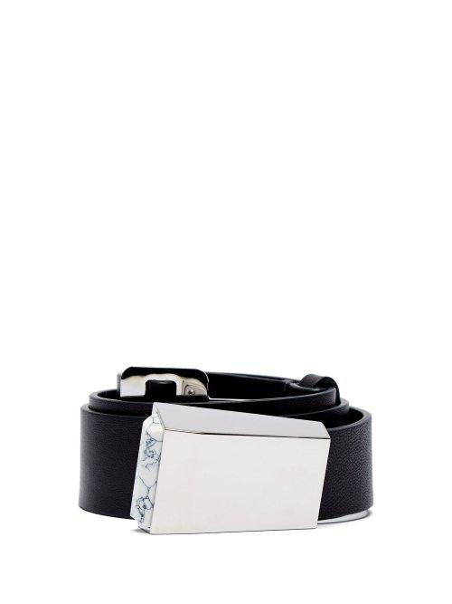 Matchesfashion.com Gabriela Hearst - Car Buckle Leather Belt - Womens - Black