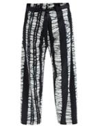 Nicholas Daley - Roketsu-dyed Rayon-blend Twill Trousers - Mens - Navy White