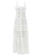 Isabel Marant - Drake Broderie-anglaise Cotton-blend Dress - Womens - White