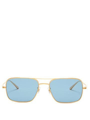 Matchesfashion.com The Row - X Oliver Peoples Victory La Sunglasses - Womens - Gold