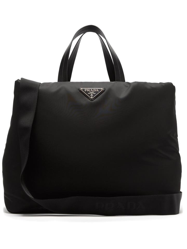 Prada Logo-plaque Nylon Tote