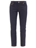 A.p.c. - Etroit Court Low-rise Raw-denim Jeans - Womens - Navy