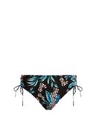 Matchesfashion.com Diane Von Furstenberg - Cheeky Mid Rise Bikini Bottoms - Womens - Black Print