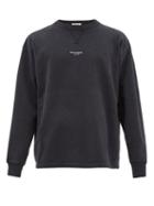 Matchesfashion.com Acne Studios - Fin Logo-print Cotton Sweatshirt - Mens - Black