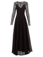 Matchesfashion.com Maison Rabih Kayrouz - Open-knit Crochet-lace Gown - Womens - Black