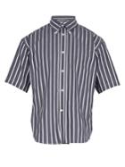 Balenciaga Striped Button-down Collar Cotton Shirt