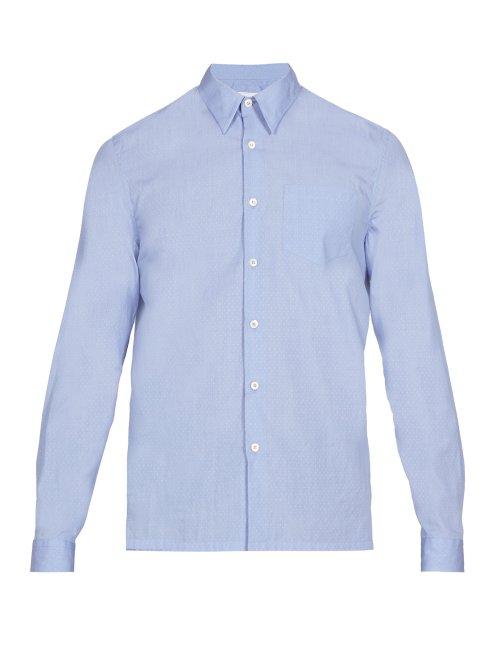 Matchesfashion.com Prada - Slim Fit Cotton Shirt - Mens - Light Blue