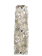 Matchesfashion.com Kwaidan Editions - Floral Jacquard Pencil Dress - Womens - Beige Multi