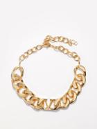 Valentino Garavani - V-logo Curb-chain Choker - Womens - Gold