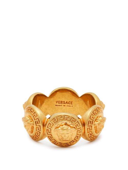 Matchesfashion.com Versace - Medusa Crest Ring - Womens - Gold