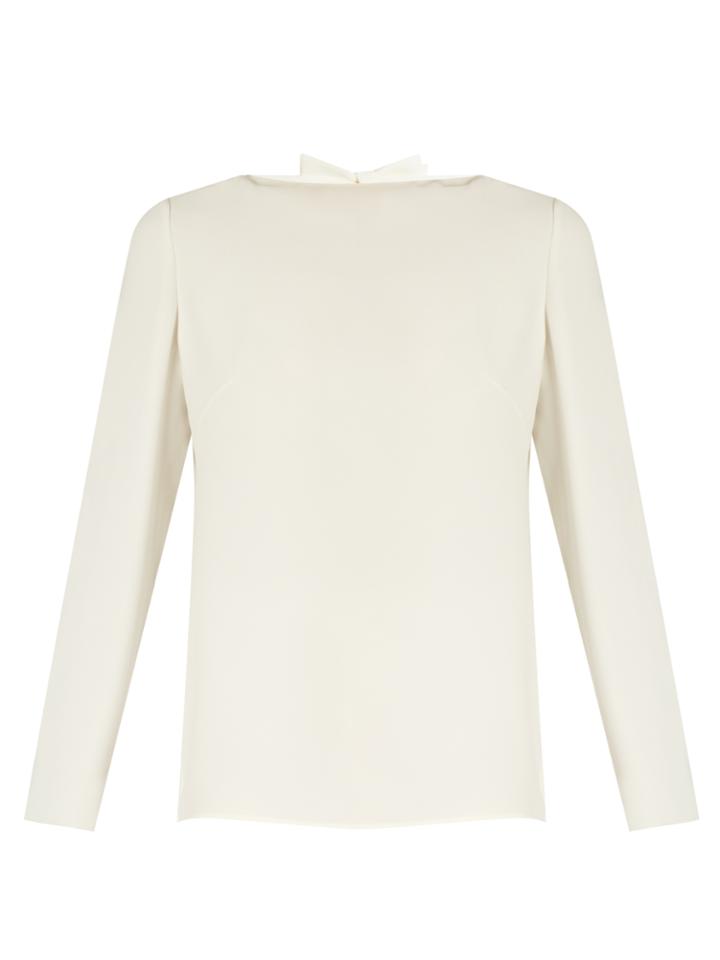Valentino Cowl-back Silk-crepe Top