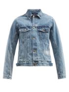 Matchesfashion.com Ksubi - Classic Logo-stitched Denim Jacket - Mens - Light Blue