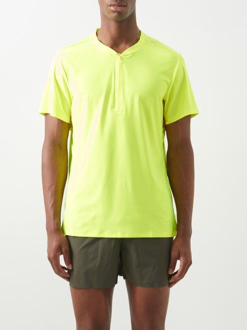 Lululemon - Zipped Technical-jersey Polo Shirt - Mens - Yellow