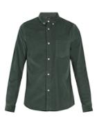 A.p.c. Kae Point-collar Cotton-corduroy Shirt