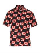 Raf Simons Geometric-print Checked Shirt