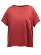 Araks - Winn Silk-satin Pyjama Top - Womens - Burgundy