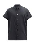 Matchesfashion.com E. Tautz - Dolman Grown-on Sleeve Cotton-poplin Shirt - Mens - Black