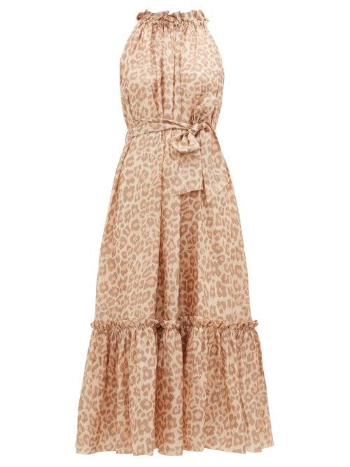Matchesfashion.com Zimmermann - Kirra Leopard-print Silk-satin Maxi Dress - Womens - Leopard
