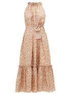 Matchesfashion.com Zimmermann - Kirra Leopard-print Silk-satin Maxi Dress - Womens - Leopard