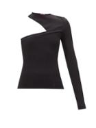 Gauge81 - Ucham One-sleeve Ribbed Top - Womens - Black