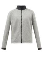 Sease - Maestrale High-neck Zipped Wool Sweatshirt - Mens - Grey