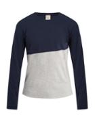 Matchesfashion.com S0rensen - Dancer Contrast Panel Cotton Sweatshirt - Mens - Blue Multi
