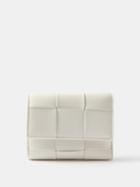 Bottega Veneta - Cassette Leather Trifold Wallet - Womens - White