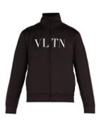 Matchesfashion.com Valentino - Logo Print Zip Through Track Jacket - Mens - Black