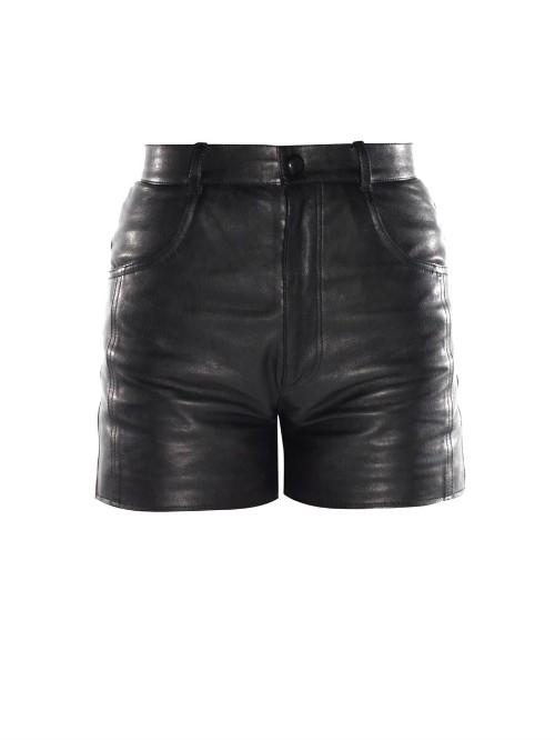 Saint Laurent Leather Shorts