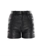 Saint Laurent Leather Shorts