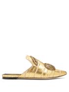 Sanayi 313 Cilegia Cherry-embroidered Slipper Shoes