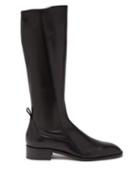 Matchesfashion.com Christian Louboutin - Tagastretch Leather Knee-high Boots - Womens - Black