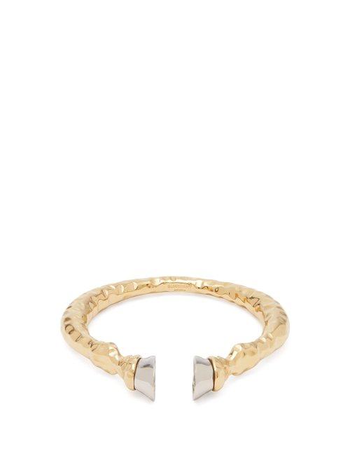 Matchesfashion.com Burberry - Hoof Two Tone Cuff - Womens - Silver Gold