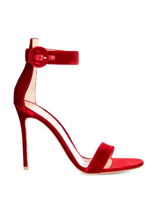 Gianvito Rossi Portofino Velvet Sandals