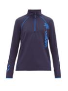 Matchesfashion.com Goldwin - Logo Print Zipped Fleece - Mens - Navy