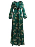 Rochas Floral Silk-blend Jacquard Gown